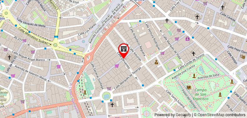 Bản đồ đến Khách sạn Barcelo Oviedo Cervantes