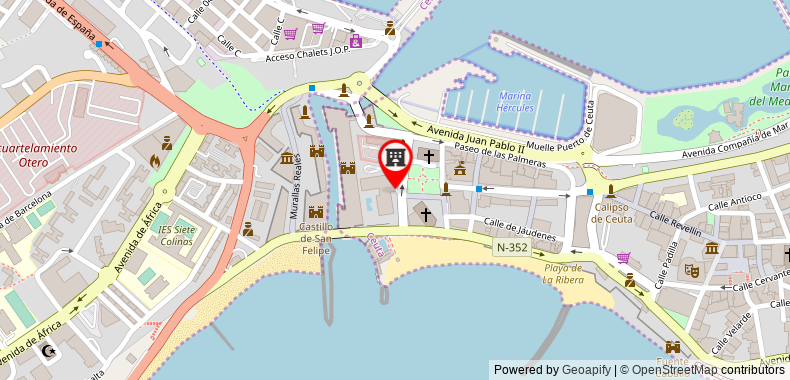 Parador de Ceuta on maps