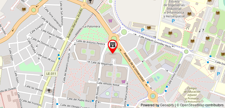 Bản đồ đến Khách sạn Apart Exe Campus San Mames