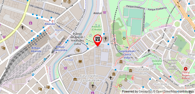 Bản đồ đến Khách sạn Arenal Bilbao