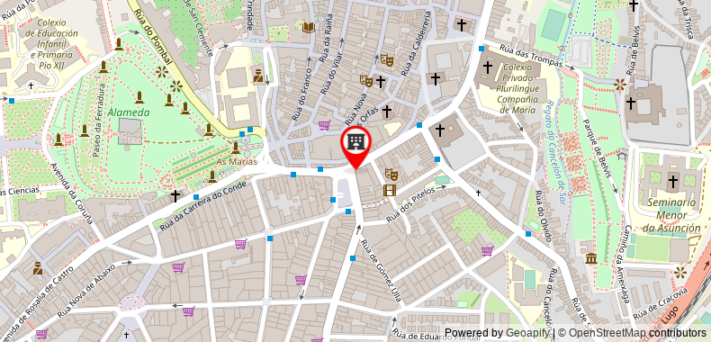 Bản đồ đến Khách sạn Compostela