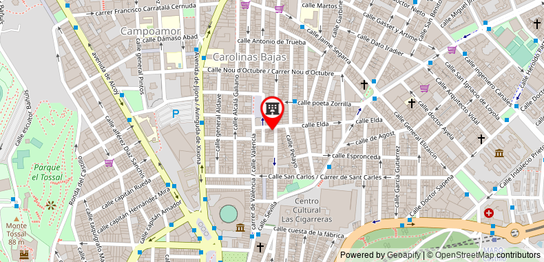 Bản đồ đến Residencia Sevilla