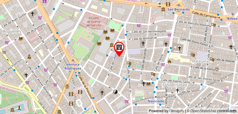 Bản đồ đến Cozy 2 Bedroom Apartment in Malasana/Conde Duque