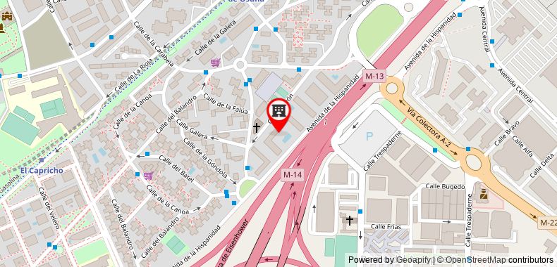 Hilton Madrid Airport Hotel on maps