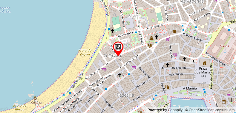 Bản đồ đến Khách sạn Sol Coruña