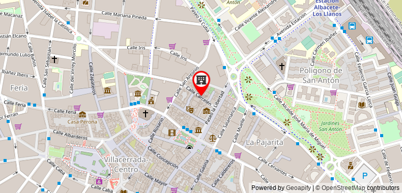 Hotel Albacete on maps
