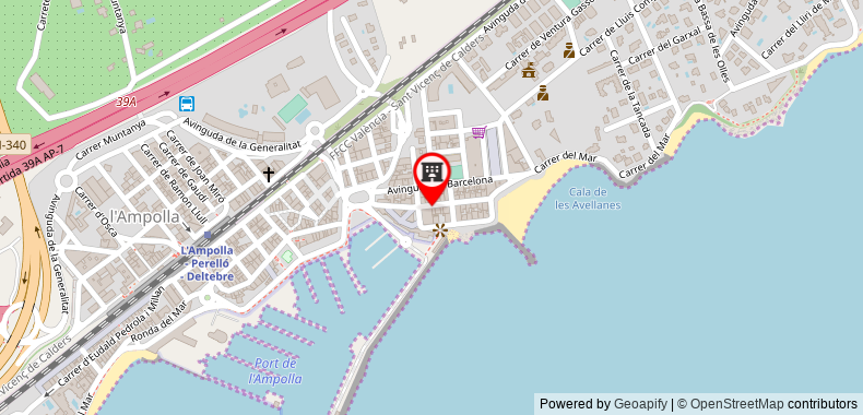 Bản đồ đến Ampolla Port apartament