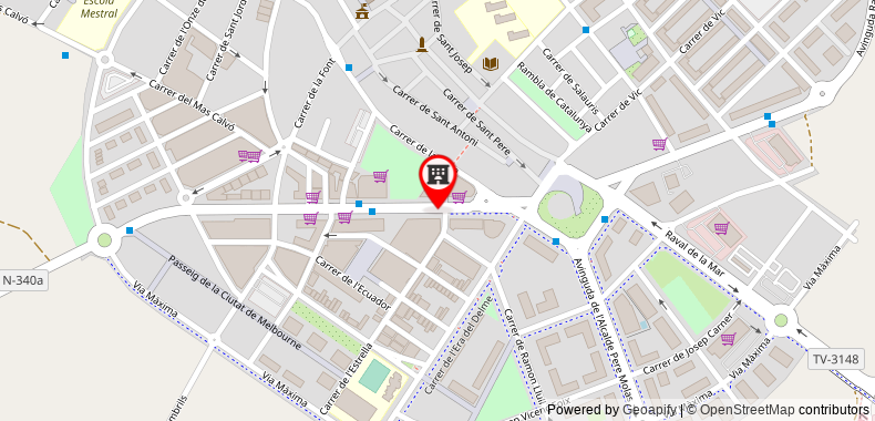 Bản đồ đến Khách sạn Atenea Aventura Apart