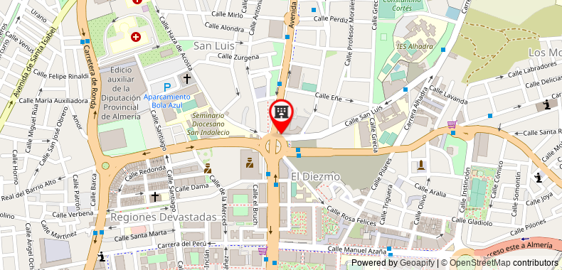 在地图上查看TRYP因達羅阿爾梅里亞酒店