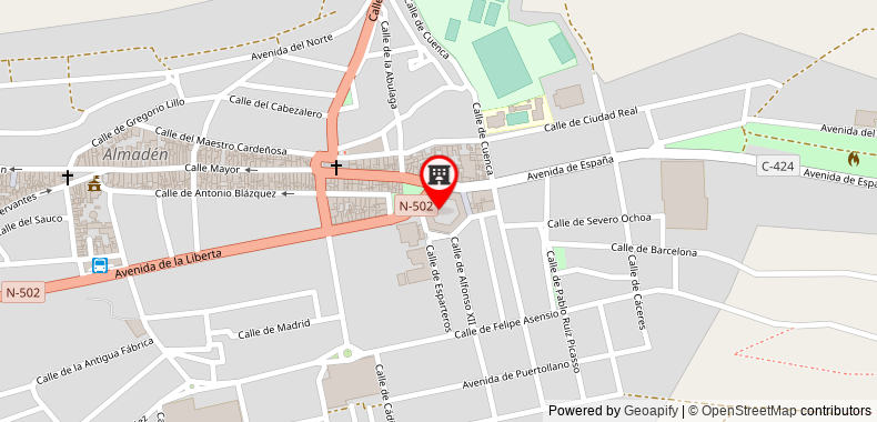 Bản đồ đến Khách sạn Plaza de Toros de Almadén