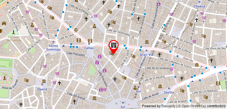 Bản đồ đến Khách sạn Avenida Gran Via