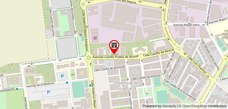 Bản đồ đến Khách sạn Zenit Ascarza Badajoz