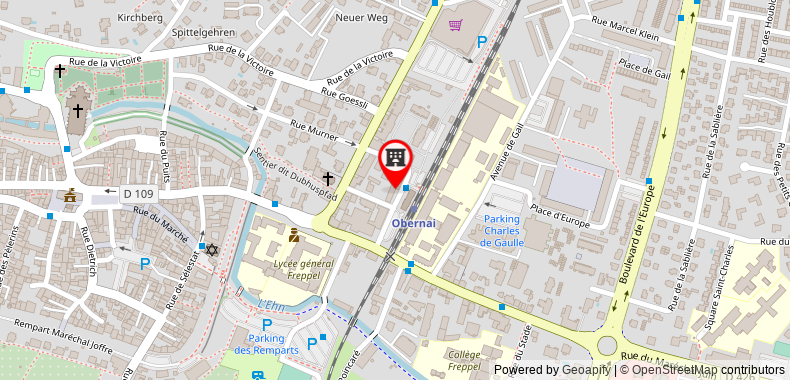 Bản đồ đến Khách sạn des Vosges 5 rue de la gare