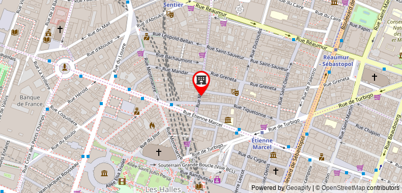 Bản đồ đến Khách sạn Victoires Opera