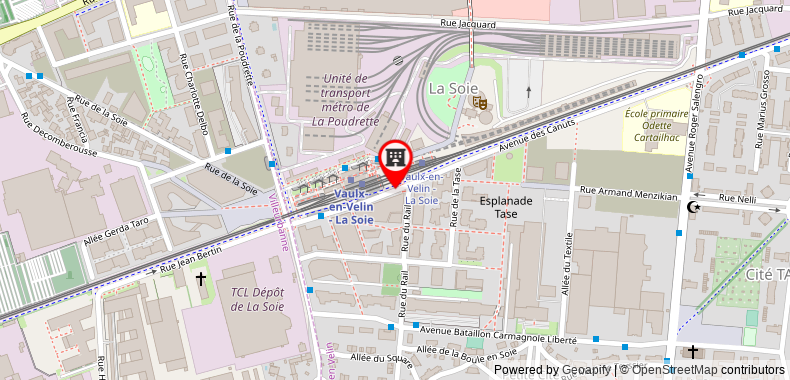 在地图上查看宜必思酒店 - 里昂絲綢廣場