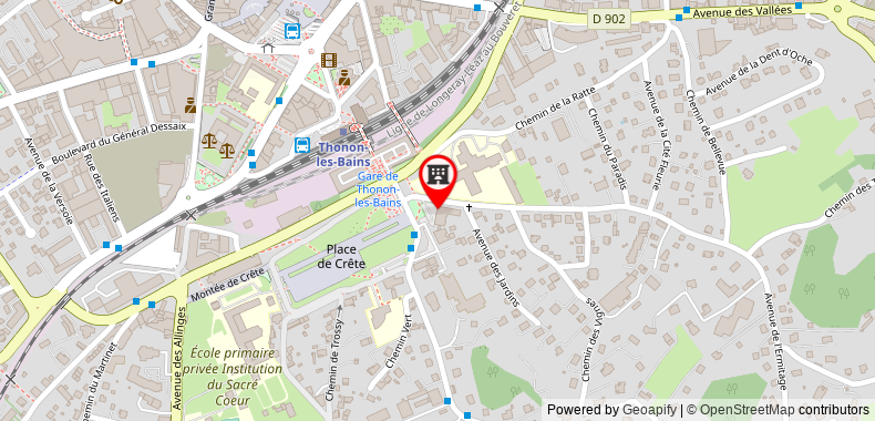 Bản đồ đến Khách sạn The Originals City, L'Arc-En-Ciel, Thonon-les-Bains (Inter-)