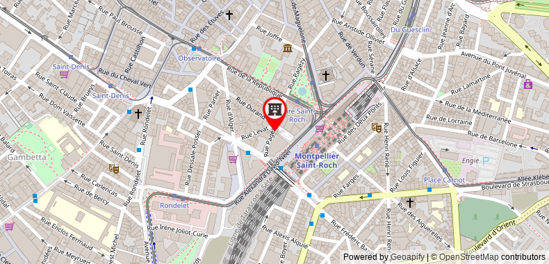 Bản đồ đến Campanile Montpellier Centre St Roch