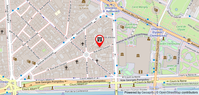 La Maison Champs Elysees on maps