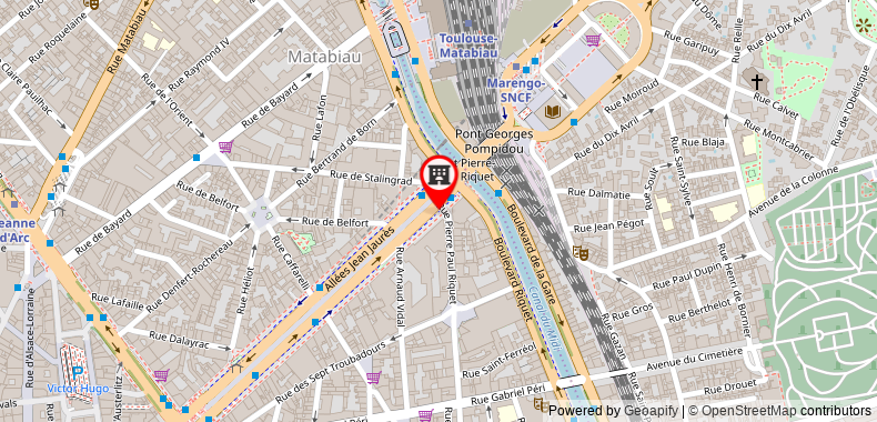 在地图上查看圖盧茲中心蘭布拉阿德吉奧公寓式酒店