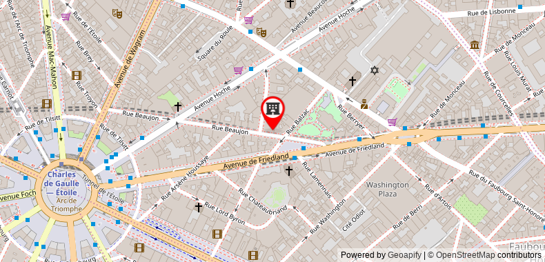 Bản đồ đến Khách sạn Sofitel Paris Arc De Triomphe