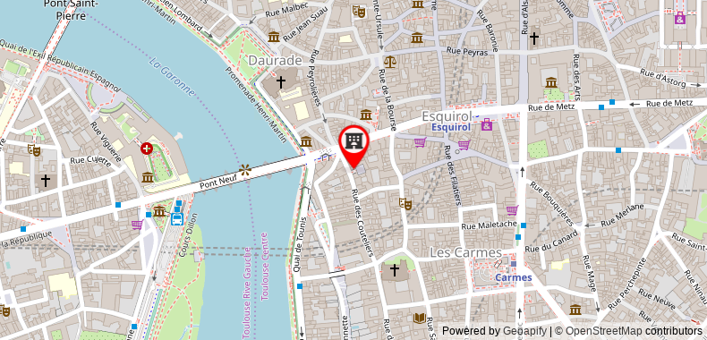Bản đồ đến Khách sạn La Cour des Consuls and Spa Toulouse - MGallery by Sofitel