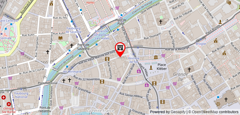 在地图上查看馨樂庭克勒貝斯特拉斯堡酒店