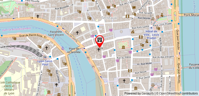 Bản đồ đến Khách sạn Grand des Terreaux