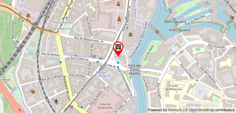 在地图上查看宜必思施特拉斯堡市中心廊橋酒店