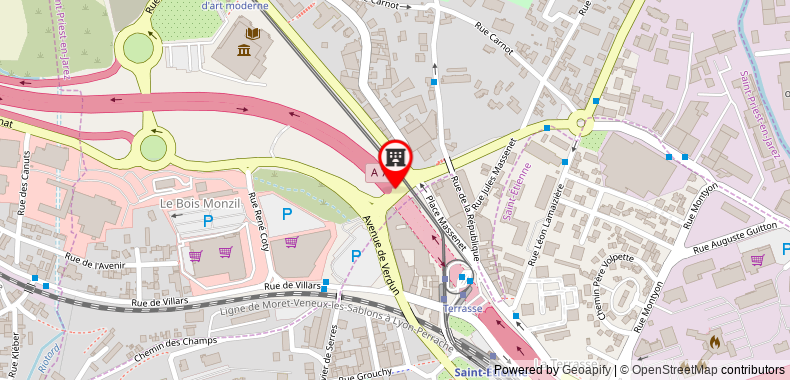 Bản đồ đến Ibis Saint Etienne - La Terrasse