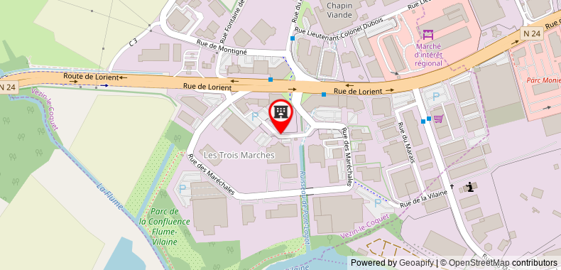 Bản đồ đến Kyriad Direct Rennes