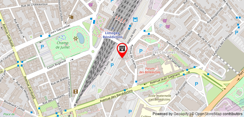 Kyriad Limoges Centre – Gare - Atrium on maps
