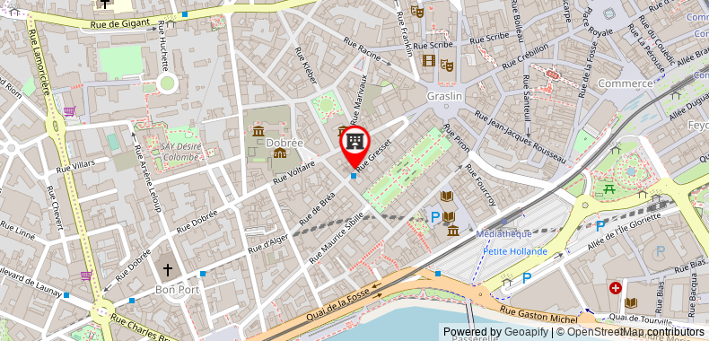 Hotel Voltaire Opera Nantes Centre on maps