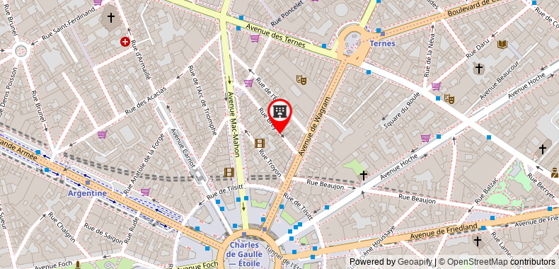 在地图上查看巴黎芙拉尼萊斯酒店