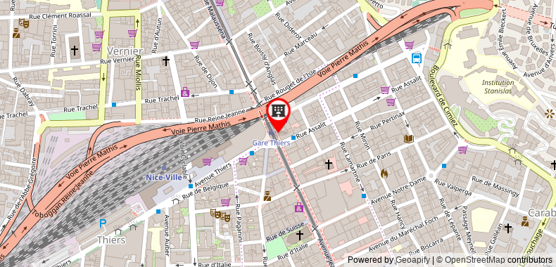 Kyriad Nice Gare on maps