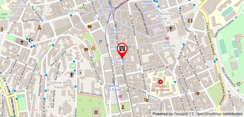 Bản đồ đến Khách sạn City Loft Saint-Etienne