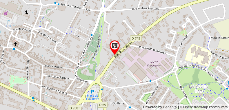 在地图上查看Logis LE RABELAIS Hotel- Restaurant - SPA