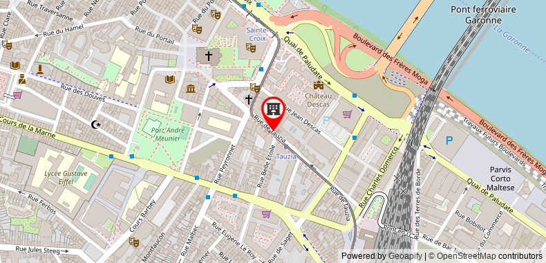 Bản đồ đến Khách sạn Stars Bordeaux Gare
