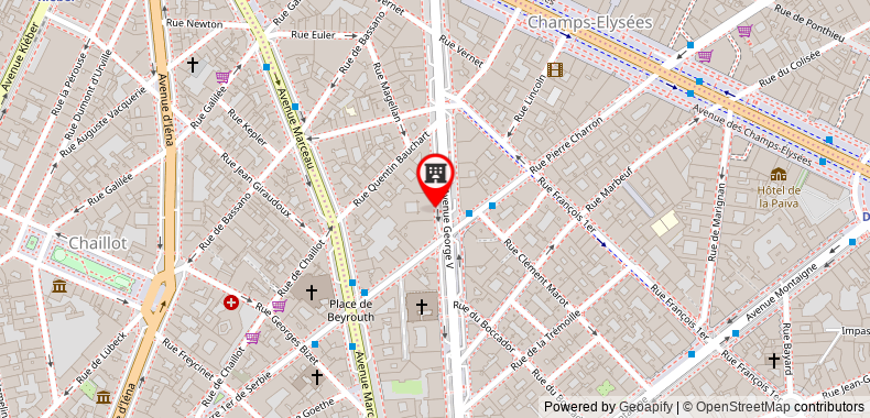 在地图上查看喬治五世巴黎四季酒店