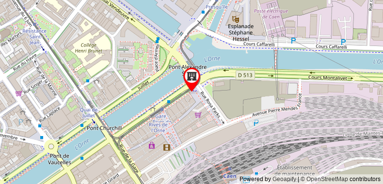ibis Styles Caen Centre Gare on maps