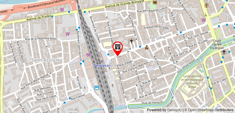 Bản đồ đến Hôtel balladins Perpignan Gare