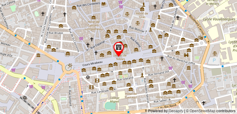 Bản đồ đến Hôtel Negrecoste