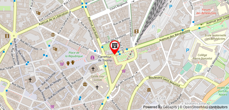 ENZO HOTELS CENTRE LIMOGES on maps