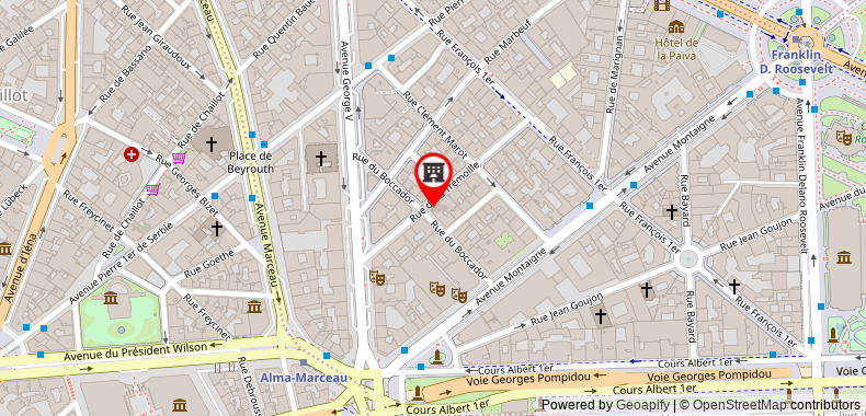 Hotel La Tremoille on maps