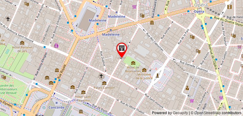 Bản đồ đến Khách sạn Castille Paris – Stars Collezione