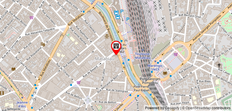 Bản đồ đến ibis Styles Toulouse Centre Gare
