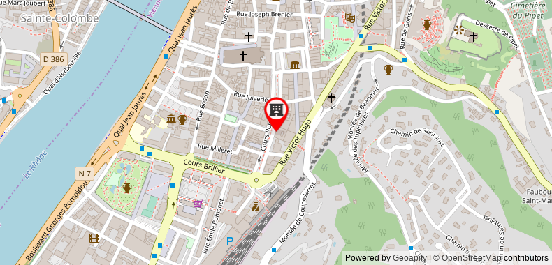Bản đồ đến Khách sạn Grand De La Poste - Lyon Sud - Vienne