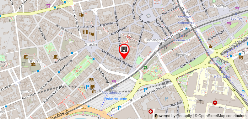 Bản đồ đến Khách sạn Inter- Grand de Nantes