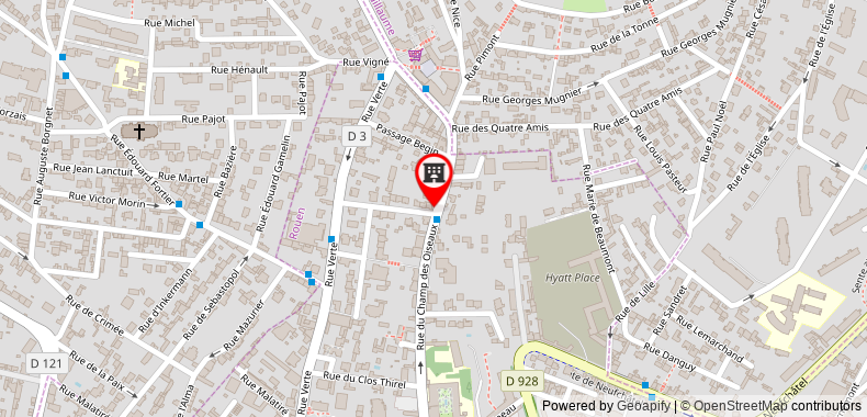 Bản đồ đến Large Studio Rouen Station wifi parking