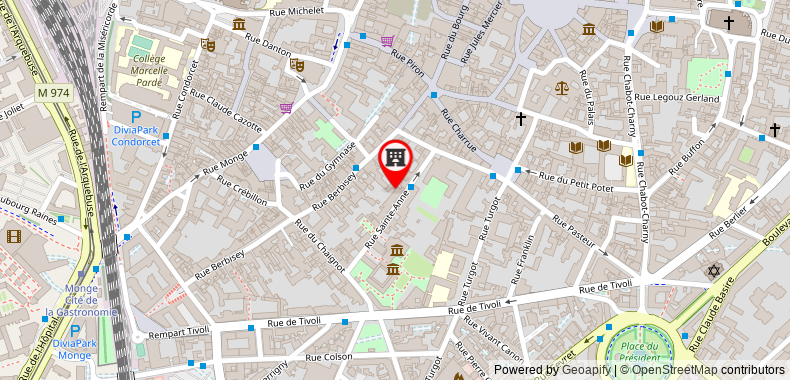 Bản đồ đến Khách sạn Philippe le Bon