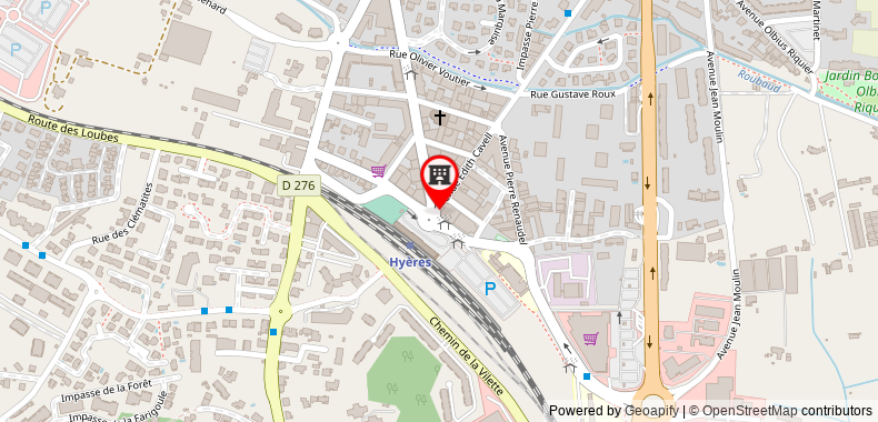 Bản đồ đến Ibis Styles Hyeres Centre Gare